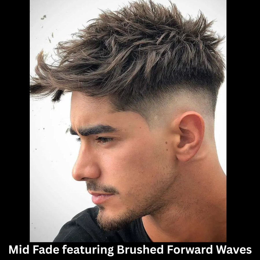 Mid Fade featuring Brushed Forward Waves