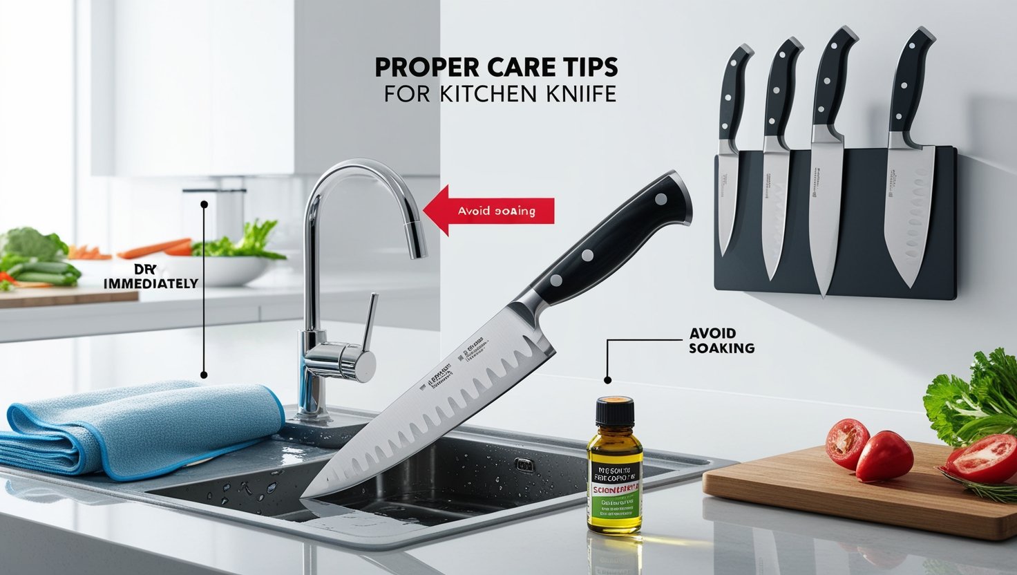 How Long Can a Kitchen Knife Be Wet - redfinz.com