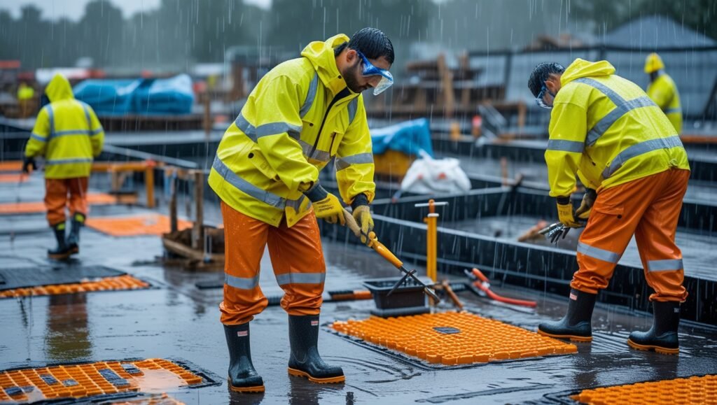 Do Construction Workers Work in the Rain?
