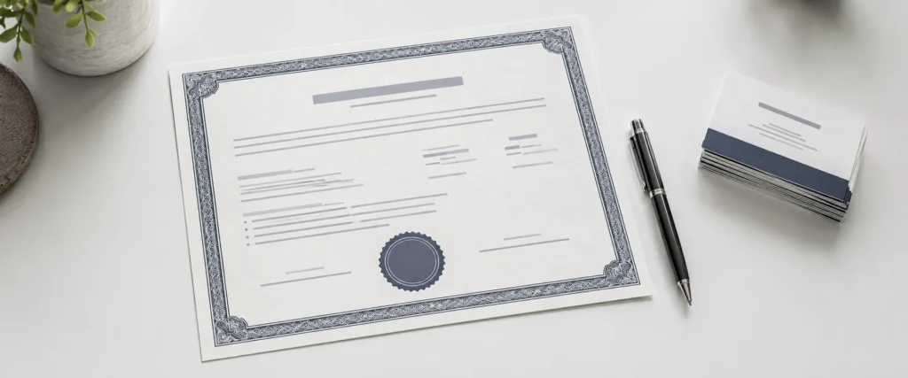Patio installation workmanship warranty document showing coverage terms and duration